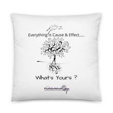Load image into Gallery viewer, Everything is Cause & Effect What's Yours? Basic Pillow