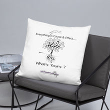 Load image into Gallery viewer, Everything is Cause & Effect What's Yours? Basic Pillow