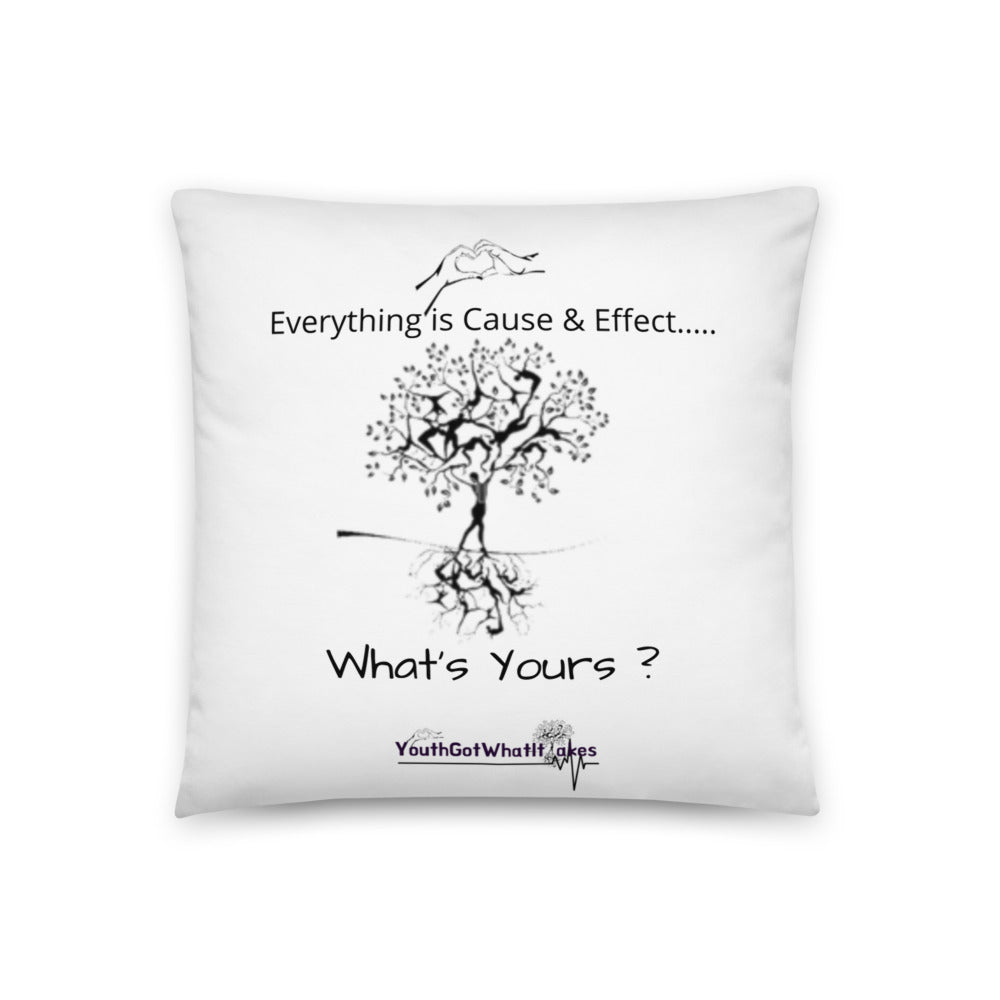 Everything is Cause & Effect   What's Yours?  Basic Pillow