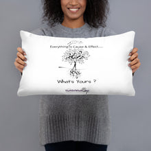 Load image into Gallery viewer, Everything is Cause &amp; Effect   What&#39;s Yours?  Basic Pillow
